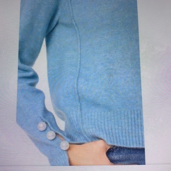 3.1 Phillip Lim Wool Blend Crewneck Pearl Cuffs Sweater S - Picture 2 of 8